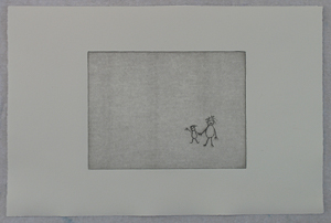 ohne Titel, Kaltnadelradierung, Serie mit 3 Blättern a 15 x 20 cm